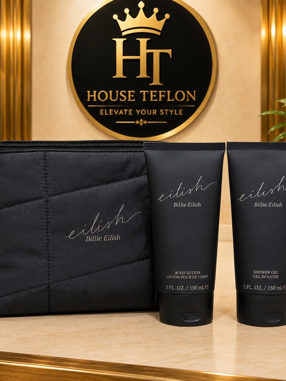Billie Eilish Body Lotion + Shower Gel 5 oz Each w/ Cosmetic Bag Set